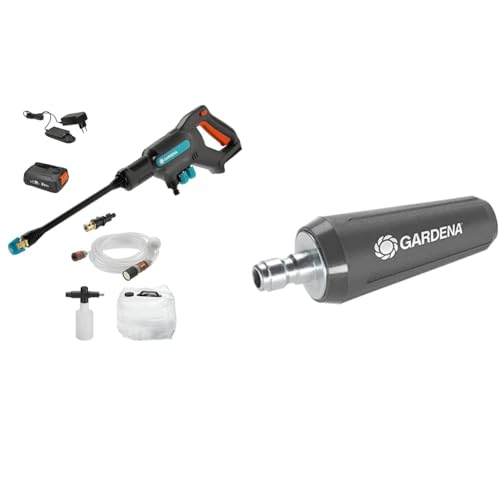 Gardena 14800-31 Akku-Mitteldruckreinger AquaClean 24/18V P4A Premium Set Black One Size & Rotationsdüse AquaClean Gardena 14800-31 Akku-Mitteldruckreinger AquaClean 24/18V P4A Premium Set Black One Size & Rotationsdüse AquaClean von Gardena
