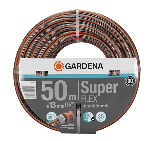 Gardena Premium SuperFLEX Schlauch 13 mm (1/2 Zoll), 50 m: Gartenschlauch mit Power-Grip-Profil, 35 bar Berstdruck, hochflexibel, formstabil, UV-beständig (18099-20) Gardena Premium SuperFLEX Schlauch 13 mm (1/2 Zoll), 50 m: Gartenschlauch mit Power-Grip-Profil, 35 bar Berstdruck, hochflexibel, formstabil, UV-beständig (18099-20) von Gardena