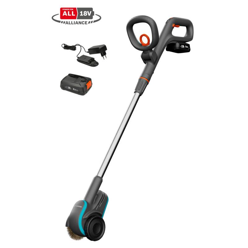 Gardena Akku-Fugenbürste EasyWeed 1800/18V Power For All mit Akku und Ladegerät von Gardena