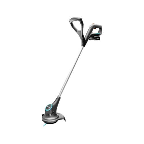 Gardena Akku-Trimmer SmallCut 23/18V P4A Ready-to-Use Set: Rasentrimmer mit 230 mm Schnittkreis, ergonomischer Griff, geringes Gewicht, integrierte Ersatzschneidemesser (14702-20) Multicolor von Gardena