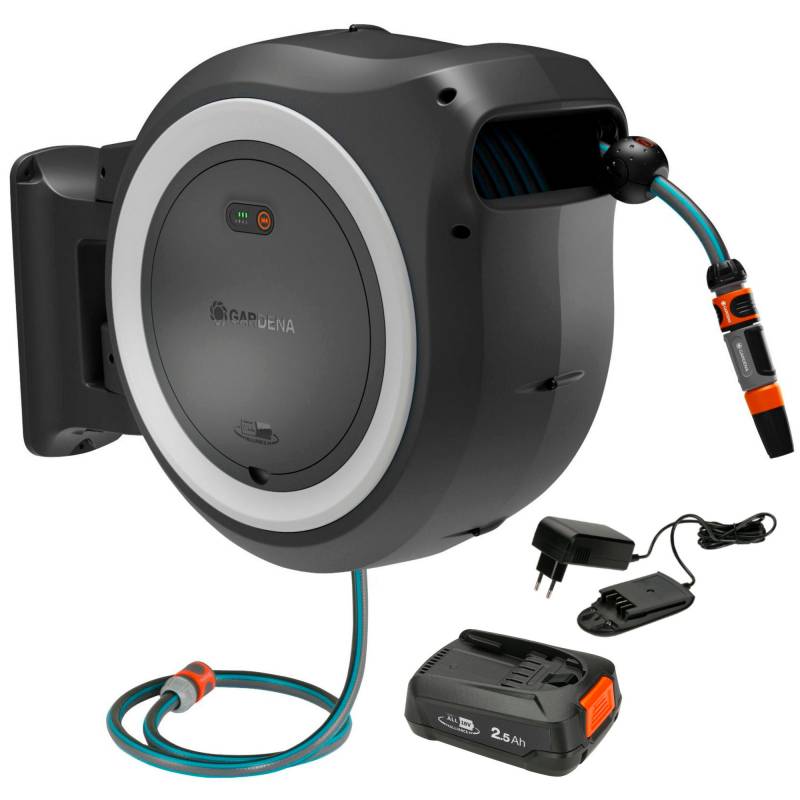 Gardena Akku-Wand-Schlauchbox 'PowerRoll XL' 18 V 35 m von Gardena