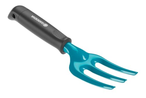 Gardena Classic Blumengabel: Garten-Werkzeug zum wurzelschonenden An- und Umpflanzen, aus Qualitätsstahl, ergonomischer Griff, Arbeitsbreite 7,5 cm (8952-20) von Gardena