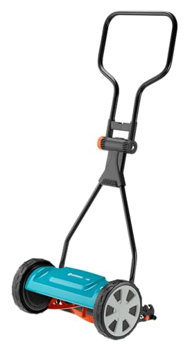 Gardena Classic Spindelmäher 330: Handrasenmäher mit 33cm Arbeitsbreite für bis zu 150 m² Rasenfläche, Messerwalze aus Qualitätsstahl, berührungslose Schneidetechnik, geräuscharm und präzise (4027-20) von Gardena
