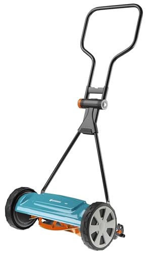 Gardena Classic Spindelmäher 400: Handrasenmäher mit 40cm Arbeitsbreite für bis zu 200 m² Rasenfläche, Messerwalze aus Qualitätsstahl, berührungslose Schneidetechnik, geräuscharm & präzise(4018-20) von Gardena