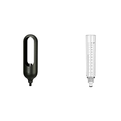 Gardena ClickUp! Fackel: Deko-Leuchte mit 350 ml Fassungsvermögen, Brenndauer bis zu 6 Std & ClickUp! Regenmesser: Niederschlagsmesser von 0 bis 100 l/m² von Gardena