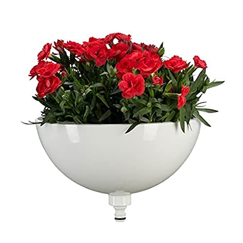 Gardena ClickUp! Pflanzenschale Set; großes Pflanzgefäß für Frühlings- und Sommerpflanzen, 25 cm, frostsicher, sichere Bodenfixierung; ClickUp! Pflanzenschale und Balkonhalterung von Gardena