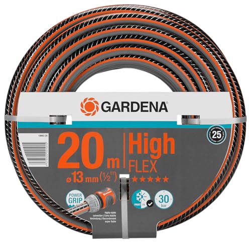Gardena Comfort HighFLEX Schlauch 13 mm (1/2 Zoll), 20 m: Gartenschlauch mit Power-Grip-Profil, 30 bar Berstdruck, formstabil, UV-beständig (18063-88) von Gardena