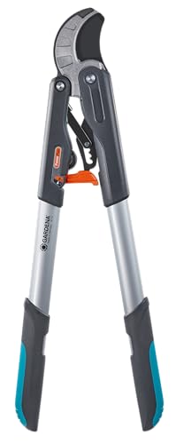 Gardena Comfort Ratschen-Astschere SmartCut: Baumschere mit Amboss-Schneidprinzip, max. Ast-Ø 45 mm, 59 cm Länge, mit 4-stufigem Ratschenmechanismus, ergonomische Griffe, Präzisionsmesser (8773-20) von Gardena