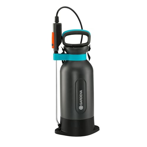 Gardena Drucksprüher 5l Comfort: Drucksprühgerät mit integrierter Trittfläche, Lanzengriff inkl. Verriegelungsfunktion, Schultertragegurt und Überdruckventil (11130-20) von Gardena