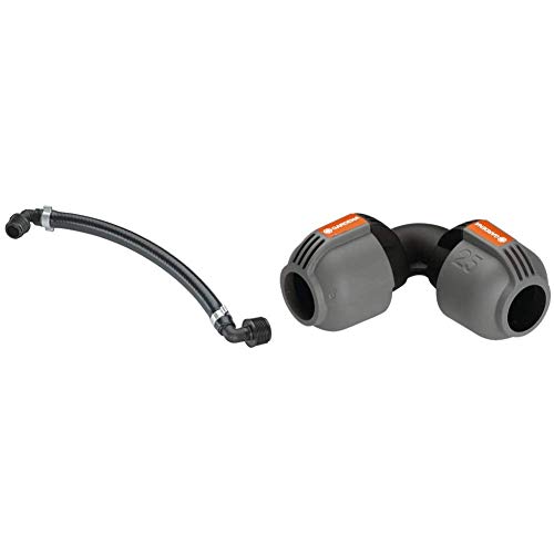 Gardena G2739-20 Conector, Standard & Sprinklersystem L-Stück: Rohrverbinder für Richtungsänderung des Verlegerohrs, 25 mm, Quick&Easy Verbindungstechnik, kompatibel Verlegerohre 25 mm von Gardena