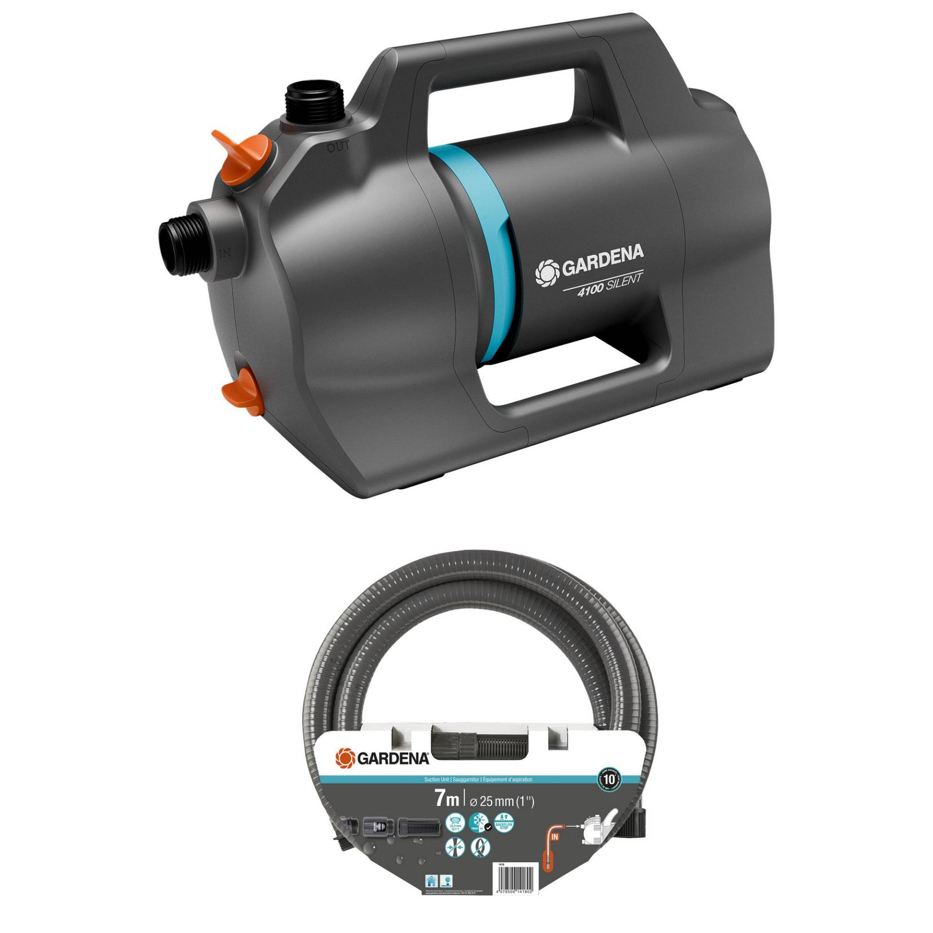 Gardena Gartenpumpe Set '4100 Silent' 550 W 4100 l/h Gardena Gartenpumpe Set '4100 Silent' 550 W 4100 l/h von Gardena