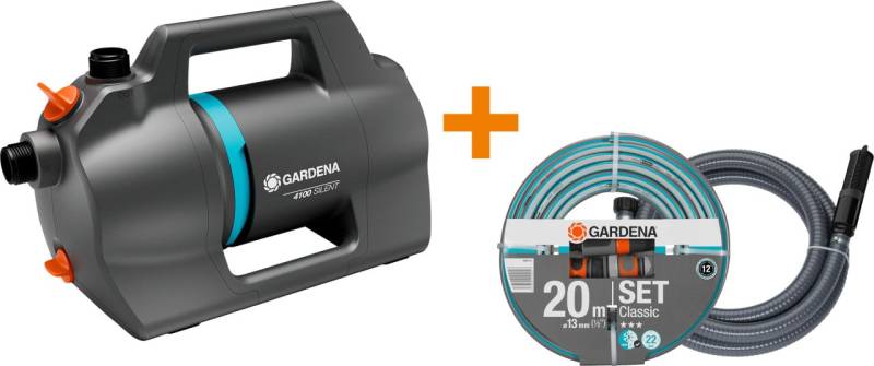 Gardena Gartenpumpe 4100 Silent Set 4.100 l/ h 550 Watt von Gardena