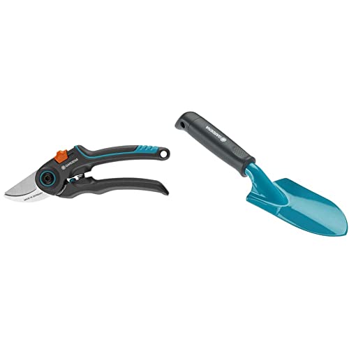 Gardena Gartenschere ExpertCut: Präzise Baumschere, Bypass-Schneide für Äste/Zweige/Obstbäume, max. Schneid-Ø 22 mm, 2-stufige Grifföffnung (12203-20) & Classic Blumenkelle: Universelle Schaufel von Gardena