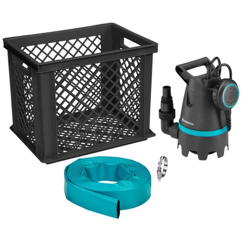 Gardena Hochwasser-Set mit Schmutzwasser-Tauchpumpe '10500 Basic' 400 W 10500 l/h von Gardena