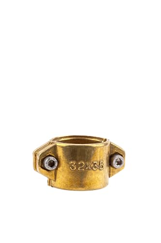Gardena Klemmschalen: Schlauchschelle aus Messing zur Befestigung von Saug- oder Hochdruckschläuchen, passend für 32 mm (1 1/4 Zoll)-Schläuche (7212-20) von Gardena