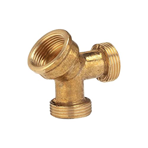 Gardena Messing-2-Wege-Verteiler 19 mm: Gartenschlauch-Schlauchabzweigung zum Betrieb von zwei Anschlussgeräten, 26,5 mm (G 3/4 Zoll)-Gewinde (7155-20) von Gardena