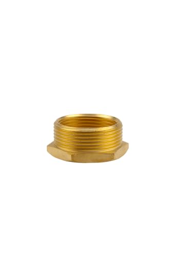 Gardena Messing-Reduzierstück: Messing-Anschlussstück zur Rohrverbindung mit Schnellkupplung, 47,9 mm (G 1 1/2 Zoll)-AG / 42 mm (G 1 1/4 Zoll)-IG (7273-20) von Gardena