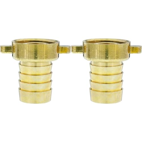 Gardena Messing-Schlauchverschraubung 2-teilig: Verschraubung aus hochwertigem Messing, 26,5 mm (G 3/4 Zoll)-Gewinde, für 19 mm (3/4 Zoll)-Schläuche (7144-20) (Packung mit 2) von Gardena