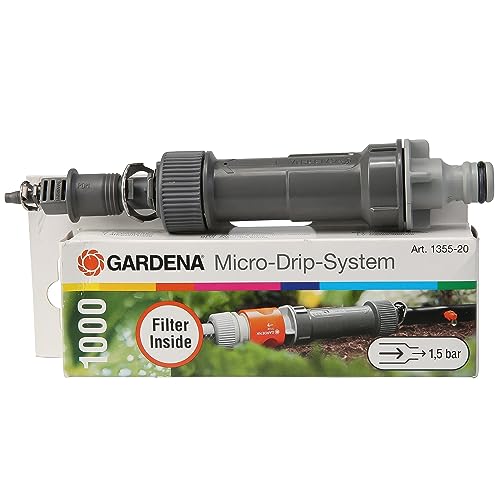 Gardena Micro-Drip-System Basisgerät 1000: Grundgerät zur Druckreduzierung, Wasserdurchfluss ca. 1000 l/h, Quick & Easy-Verbindungstechnik (1355-20) von Gardena