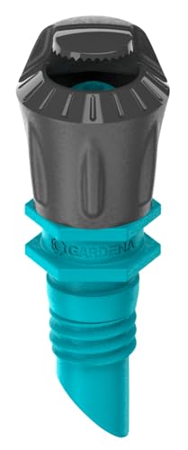 Gardena Micro-Drip-System Sprühdüse 180 Grad: 180 Grad-Sprühkopf, regulierbare und wassersparende Beregnung, Sprühreichweite ca. 3 m, 5 Stück (13321-20) von Gardena