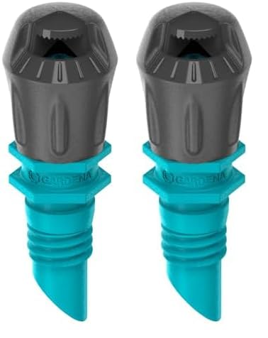 Gardena Micro-Drip-System Sprühdüse 90 Grad: 90 Grad-Sprühkopf, regulierbare und wassersparende Beregnung, Sprühreichweite 2,5 m, 5 Stück (13320-20) (Packung mit 2) von Gardena
