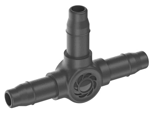 Gardena Micro-Drip-System T-Stück 4,6 mm (3/16 Zoll): Zubehör für die Abzweigung von Verteiler- und Tropfrohren, zur knickfreien Installation, mit Easy & Flexible Verbindungstechnik (13211-20) von Gardena