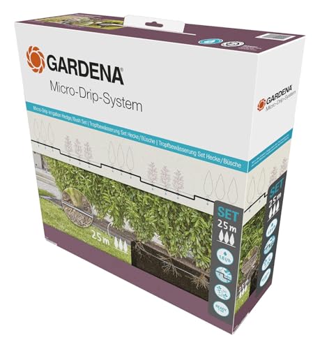 Gardena Micro-Drip-System Tropfrohr über & unter der Erde 50 m, Schwarz von Gardena