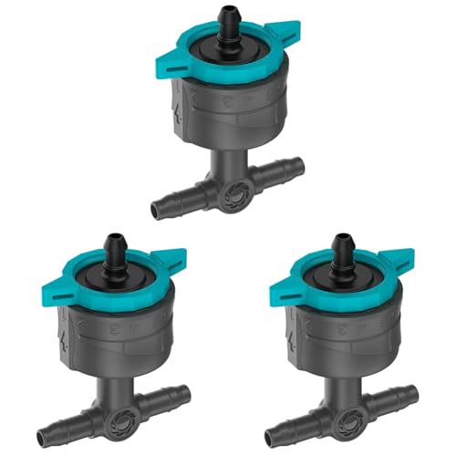 Gardena Micro-Drip-System regulierbarer Reihentropfer 1 bis 8 l/h, druckregulierend: Für Pflanzen mit unterschiedlichem Wasserbedarf, einfache Verbindungstechnik (13314-20) (Packung mit 3) von Gardena