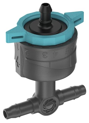 Gardena Micro-Drip-System regulierbarer Reihentropfer 1 bis 8 l/h, druckregulierend: Für Pflanzen mit unterschiedlichem Wasserbedarf, einfache Verbindungstechnik (13314-20) von Gardena