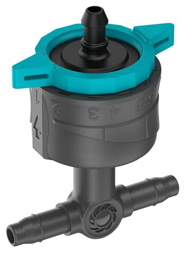 Gardena Micro-Drip-System regulierbarer Reihentropfer 1 bis 8 l/h, druckregulierend: Für Pflanzen mit unterschiedlichem Wasserbedarf, einfache Verbindungstechnik (13314-20) von Gardena