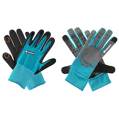 Gardena Pflanz- und Bodenhandschuh 9/L: Handschuhe für Garten- und Bodenarbeiten (11512-20) & Garten- und Pflegehandschuh 9/L: Gartenhandschuhe für anspruchsvolle Garten- und Pflanzarbeiten (11508-20) von Gardena
