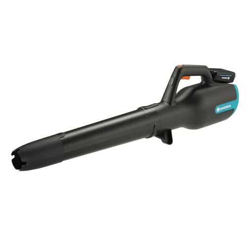 Gardena PowerJet 18V P4A Ready-To-Use Set: leistungsstarke Akku-Bläser für effektives und schnelles Reinigen rund um Haus und Garten, 100 km/h Blasgeschwindigkeit (14890-20) von Gardena