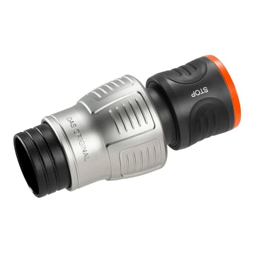 Gardena Premium Wasserstop 19 mm (3/4 Zoll): Aquastop, schneller Gerätewechsel, Knickschutz, hohe Schlauchhaltekraft, Griffmulden, frostsicher (18254-50) von Gardena