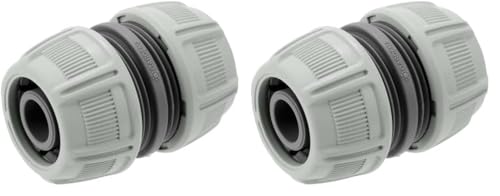 Gardena Reparator 19 mm (3/4 Zoll): Schlauchreparatur schnell und einfach ohne Werkzeug, Power Grip, speziell geformte Klemmmutter, verpackt (18233-20) (Packung mit 2) von Gardena