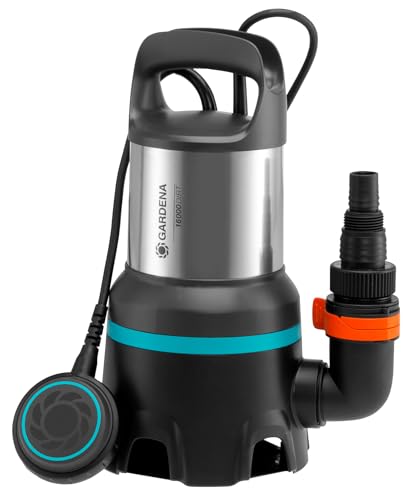 Gardena Schmutzwasser-Tauchpumpe 16000: Tauchpumpe mit Fördermenge 16.000 l/h, Automatic-Funktion, Schwimmschalter mit Dauerlauffunktion, Schnellkupplungssystem, 450 W (9042-20) von Gardena