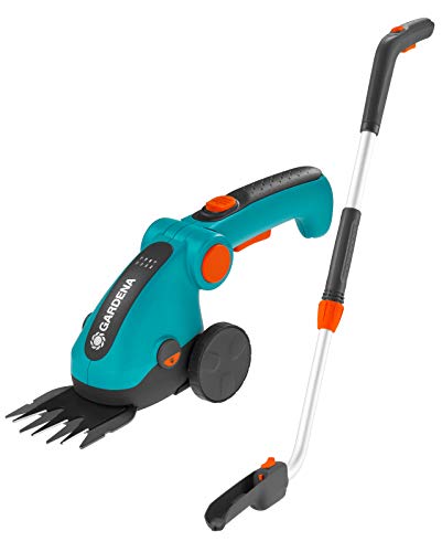 Gardena Set Akku-Grasschere ComfortCut Li: Rasenschere-Komplettset mit Teleskopstiel, für den komfortablen Rasenkantenschnitt ohne Bücken (9858-20) von Gardena