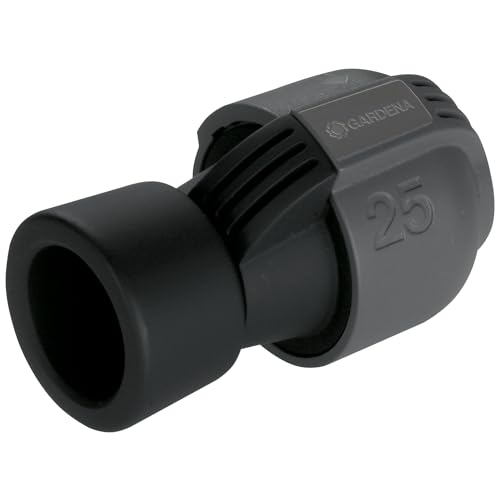Gardena Sprinklersystem Verbinder: Verbindungsstück für Rohranschluss an Ventilboxen, Pipelines, Spiralschlauchboxen und an Hausinstallation, 25 mm x 1 Zoll-Innengewinde, Quick&Easy (2762-20) von Gardena