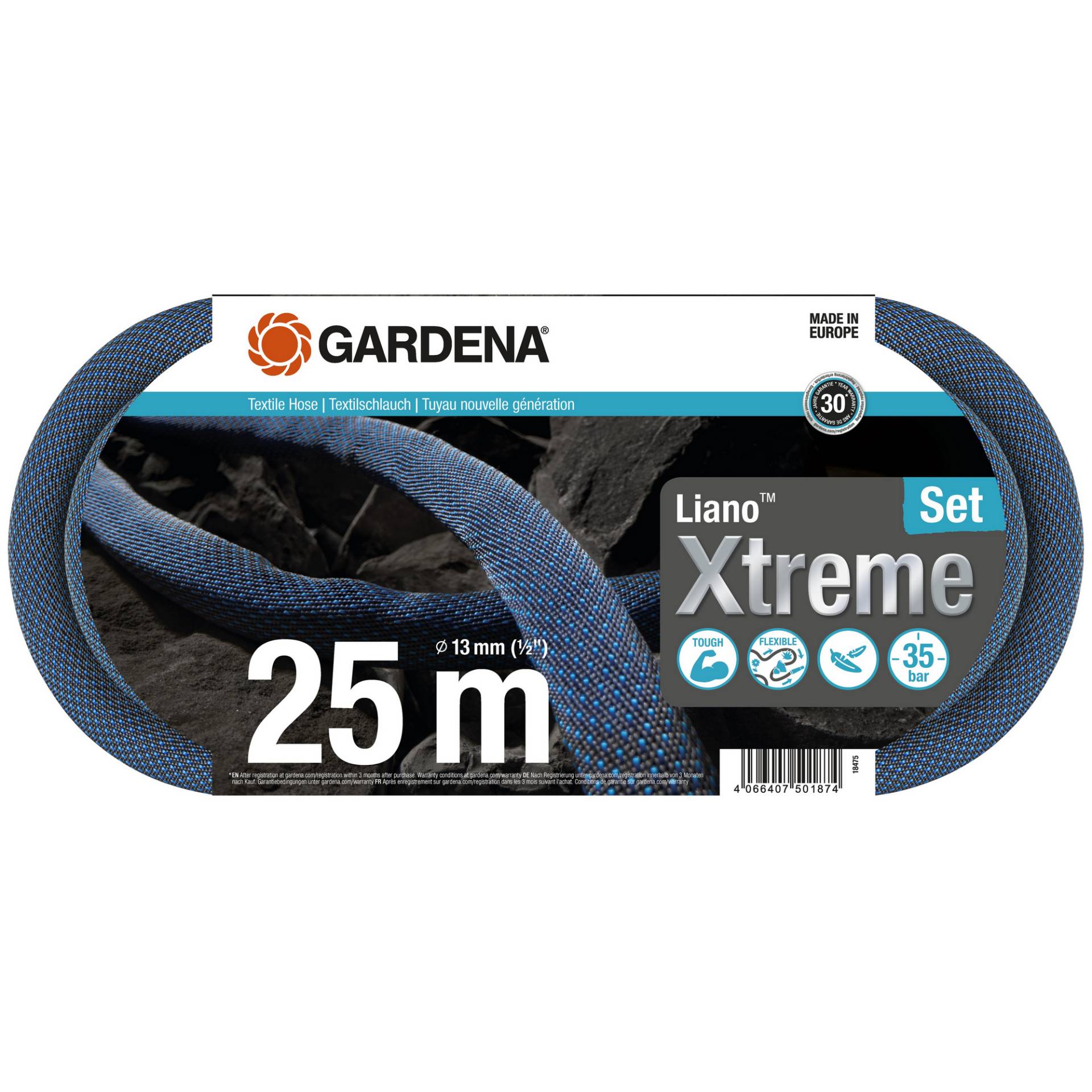 Gardena Textilschlauch 'Liano Xtreme' 1/2" 25 m Gardena Textilschlauch 'Liano Xtreme' 1/2" 25 m von Gardena