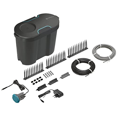 Gardena Urlaubsbewässerungs-Set inkl. Wasserreservoir: Innen und außen Bewässerungsset für Topfpflanzen, Transformator mit integriertem Zeitschalter, Auto-Stop-Funktion (13366-20) von Gardena