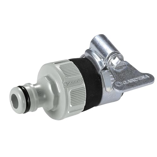 Gardena Wasserdieb: Universal Wasserhahn-Adapter zum Anschluss des Gardena Gartenschlauchs an einen Wasserhahn ohne Gewinde mit 14–17 mm Außendurchmesser, korrosionsbeständig (2908-20) von Gardena