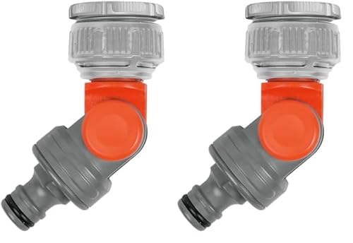Gardena Winkelhahnstück: Anschluss für 26,5 mm (G 3/4 Zoll)-Wasserhahn mit 33,3 mm (G 1 Zoll)-Gewinde & 21 mm (G 1/2 Zoll)-Wasserhahn mit 26,5 mm (G 3/4 Zoll) Gewinde (2999-20) (Packung mit 2) von Gardena