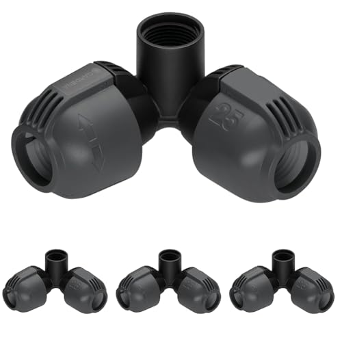 Gardena Winkelstück für flexiblen Regneranschluss: Verbindungsstück für Anschluss im Eckbereich, zum flexiblen Outline Regneranschluss der Pop-up Sprinkler, 25mm x 3/4 Zoll Innengewinde (02764-20) Gardena Winkelstück für flexiblen Regneranschluss: Verbindungsstück für Anschluss im Eckbereich, zum flexiblen Outline Regneranschluss der Pop-up Sprinkler, 25mm x 3/4 Zoll Innengewinde (02764-20) von Gardena