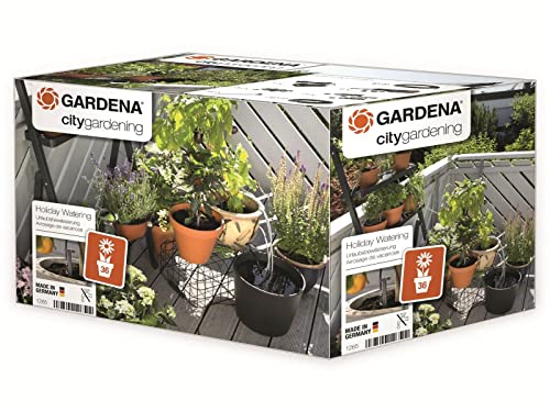 Gardena city gardening Urlaubsbewässerung: Pflanzenbewässerungs-Set für drinnen und draußen, individuelle Bewässerung von bis zu 36 Pflanzen (1265-20) von Gardena