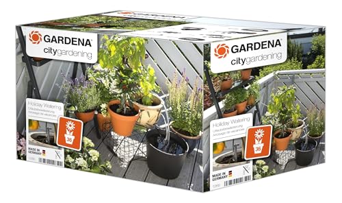 Gardena city gardening Urlaubsbewässerung: Pflanzenbewässerungs-Set für drinnen und draußen, individuelle Bewässerung von bis zu 36 Pflanzen (1265-20) von Gardena