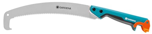 Gardena combisystem-Gartensäge 300 PP gebogen: Astsäge für optimale Astschnitte, Sägeblattlänge 315 mm, mit Räumhaken, hartverchromt, Abrutschstopp, Präzisionszahnung mit 2-Seiten-Schliff (8738-20) von Gardena