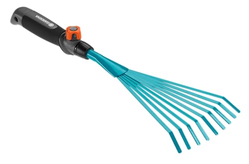 Gardena combisystem-Kleinbesen: Drahthandbesen zum Abfegen der Gartenabfälle, Arbeitsbreite 12 cm, aus Qualitätsstahl, ergonomischer Griff, Korrosionsschutz (8919-20), blau;orange;schwarz;grau;türkis von Gardena