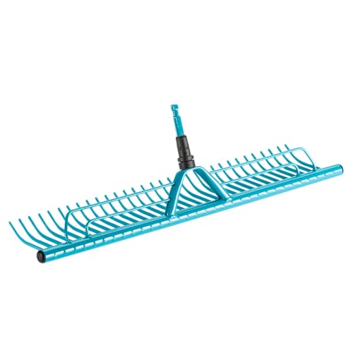 Gardena combisystem-Rasenrechen: Rechenbesen mit 60 cm Arbeitsbreite zum Zusammenfegen von Grasschnitt, passend zu Allen combisystem-Stielen, mit praktischer Grasfangvorrichtung (3381-20) von Gardena