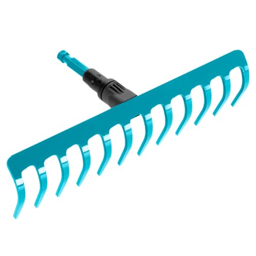 Gardena combisystem-Rechen: Praktische Harke mit 12 Zinken, ideales Gartenzubehör zum Rechen, Unkrautentfernen und zur Bodenbearbeitung, Arbeitsbreite 30 cm, passend zu Allen cs-Stielen (3177-20) von Gardena