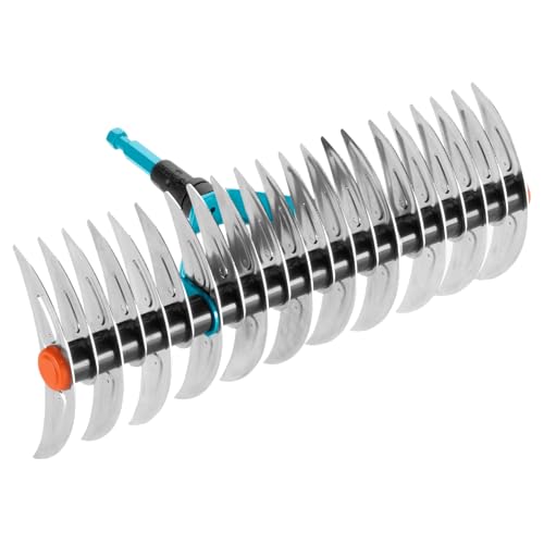 Gardena combisystem-Schneidrechen: Rechen zur Beseitigung von Moos und Rasenfilz, 35 cm Arbeitsbreite, aus hochwertigem Qualitätsstahl, auch zum Rechen von Unrat und Steinen geeignet (3392-20) von Gardena