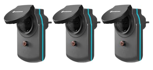 Gardena smart Power Zwischenstecker 3er Set: Schaltbarer Verbindungsstecker für den Außenbereich zur Einbindung beliebiger Elektrogeräte in das Gardena smart system, z.B. für Pumpen (19095-20) von Gardena